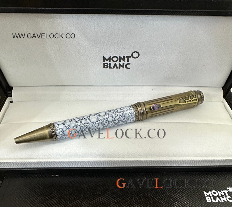 Antique Montblanc Pen Special Edition Ballpoint Gold & Gray